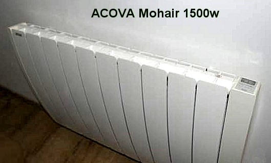 Acova Mohair LCD Radiateur électrique aluminium inertie fluide 2000 W 