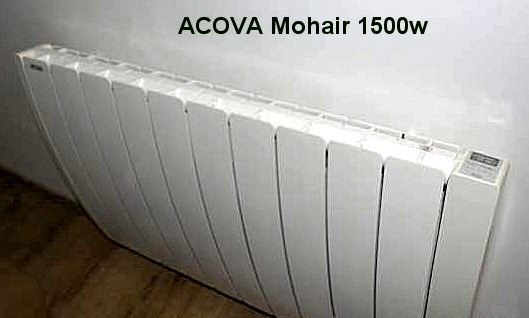 Radiateur électrique à inertie fluide Acova Mohair galbé