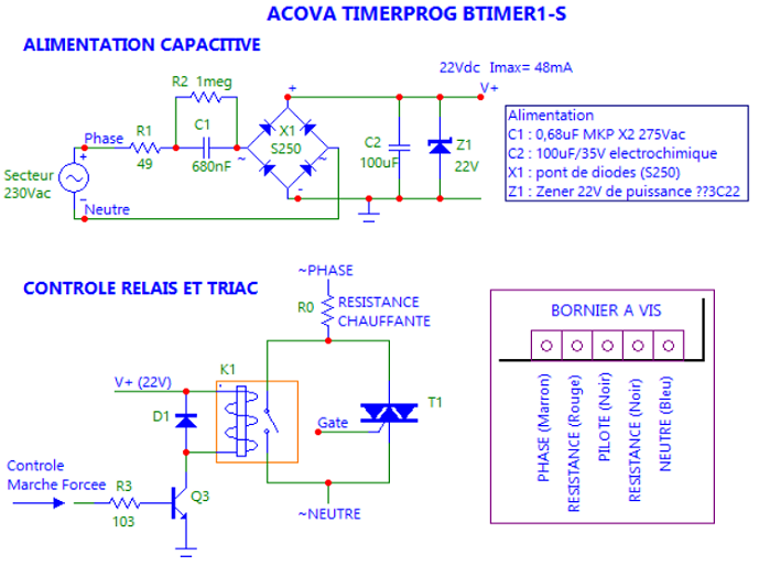 Schéma du thermostat timerprog