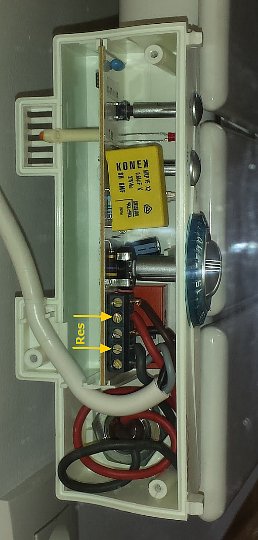 Le thermostat du radiateur électrique Acova Fassane