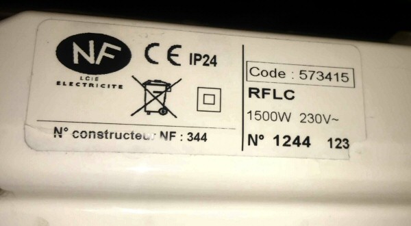 radiateur RFLC code 573410