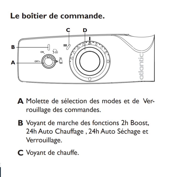 Réglage du thermostat