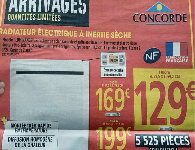 Luminance de marque Concorde distribué par Noirot