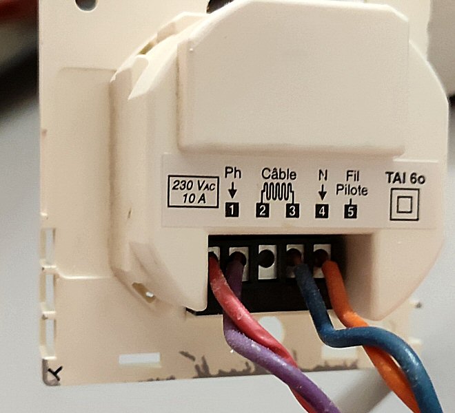 Connecteur du thermostat