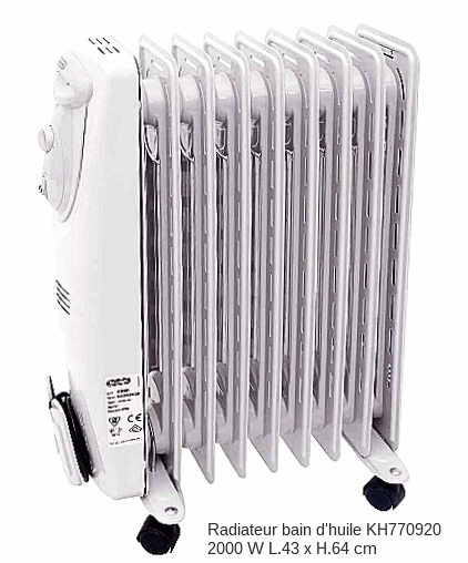 Radiateur bain d'huile Delonghi KH770920