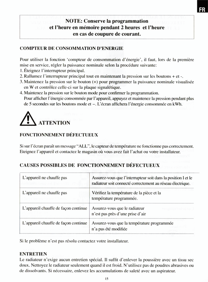 Notice radiateur Delonghi Navy