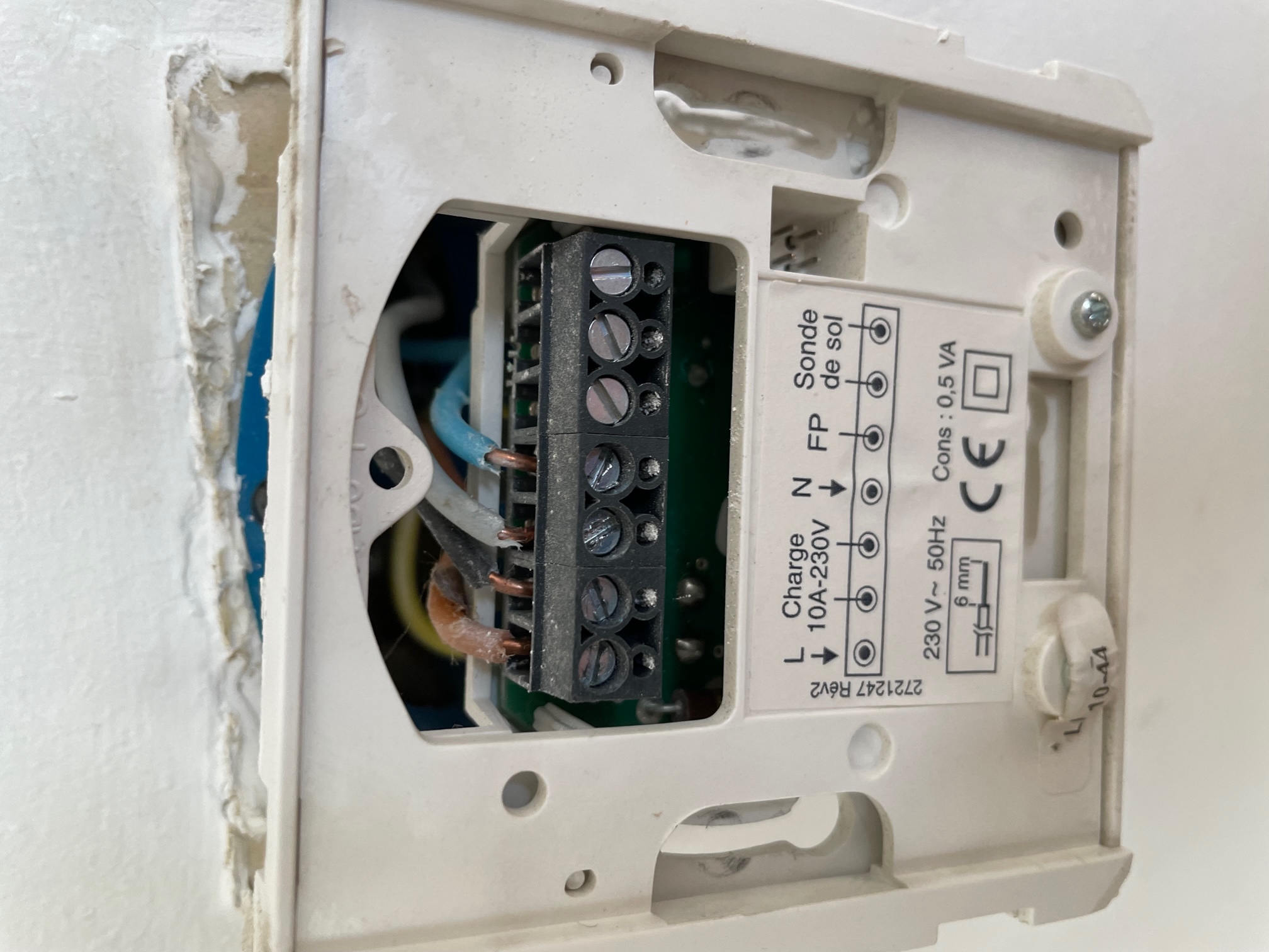 Câblage d'un thermostat Minor 11