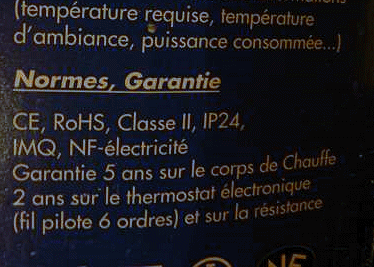 Garantie des radiateurs à inertie Delonghi