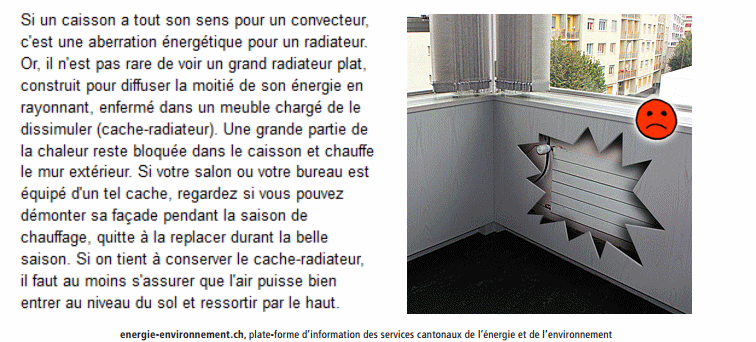 Pas de cache radiateur !