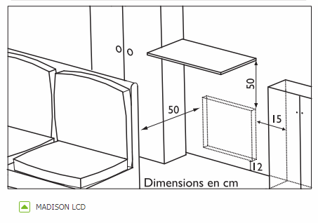 Distances à respecter pour fixation au mur