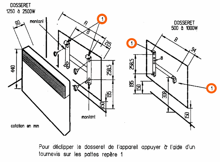 Comment déclipser le convecteur