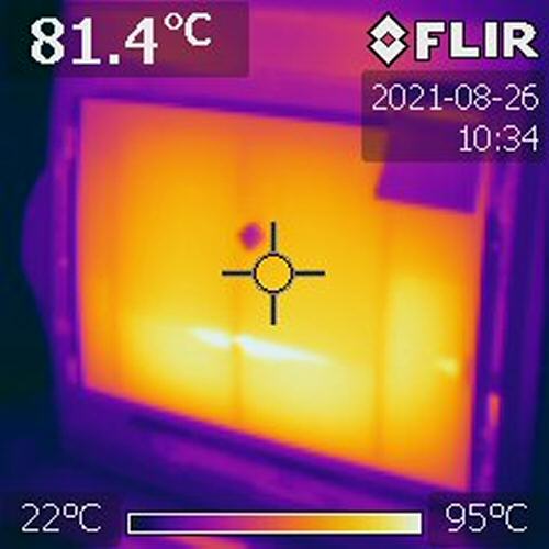 Thermographie du film chauffant