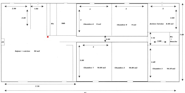 Plan maison et chauffage