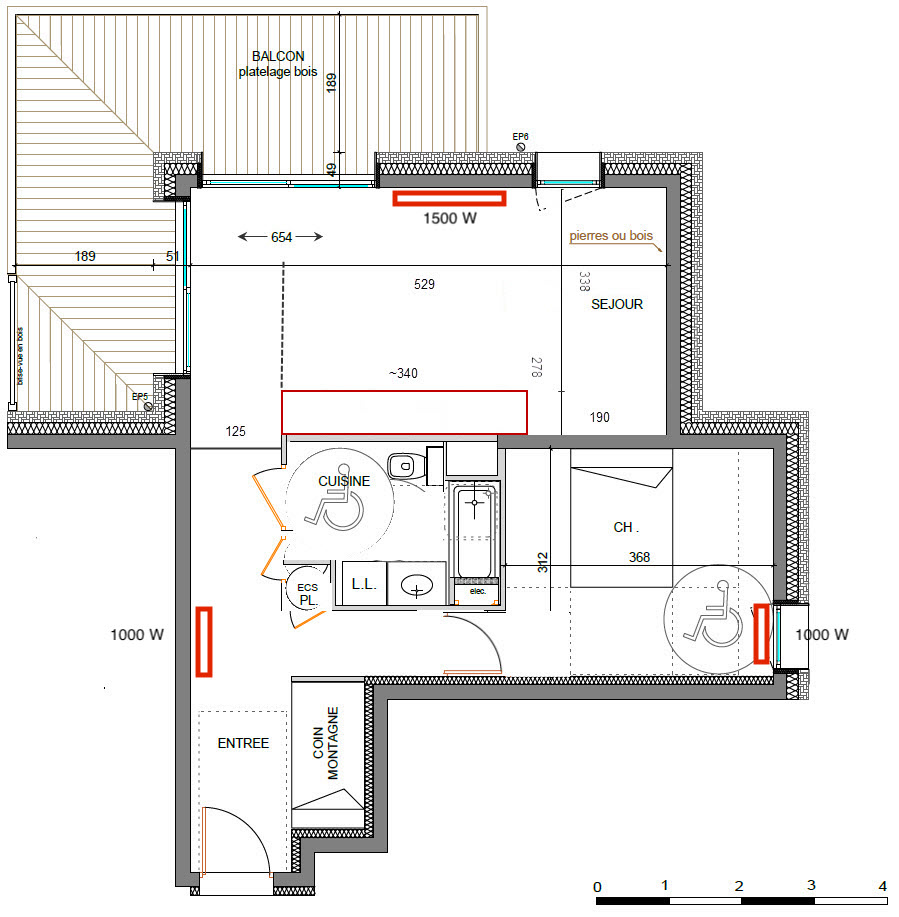 Plan de d'installation des radiateurs électriques