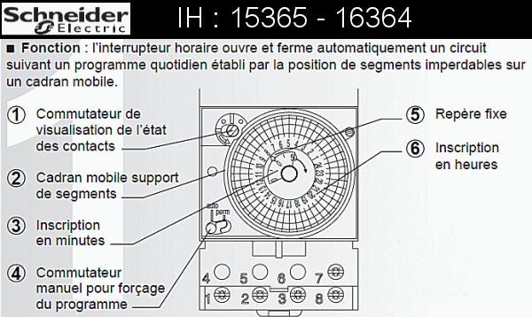 Programmateur horloge 15365 16364