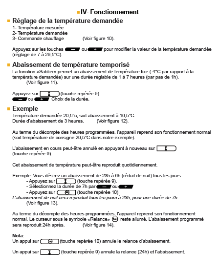 Réglage de la température