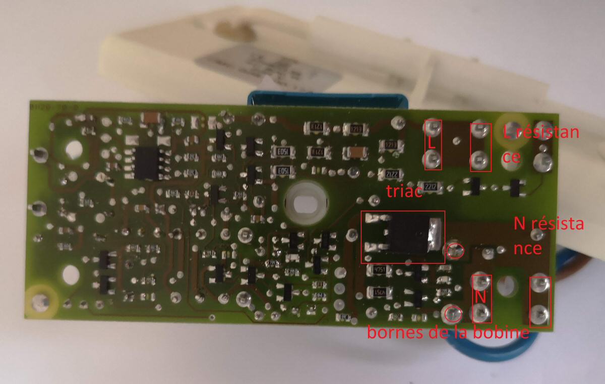 Carte électronique du thermostat