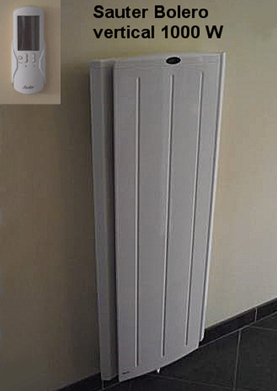 Radiateur Sauter Bolero avec sa télécommande infrarouge