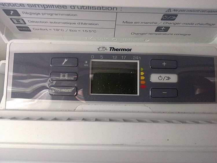 Afficheur du thermostat Thermor Ovation