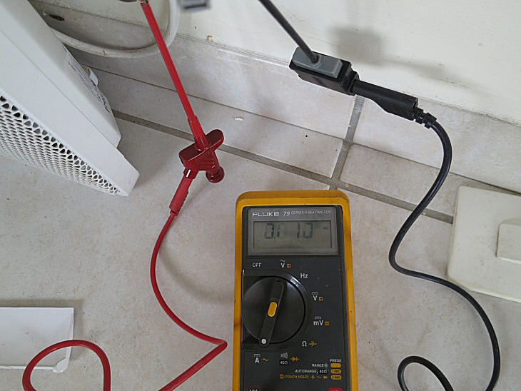 Mesure du courant de veille d'un radiateur électrique