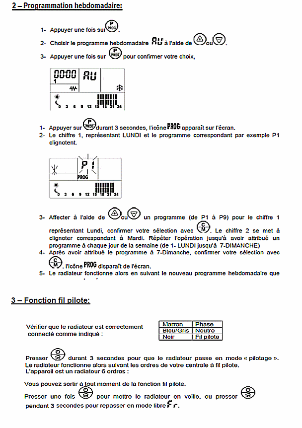 Manuel de programmation