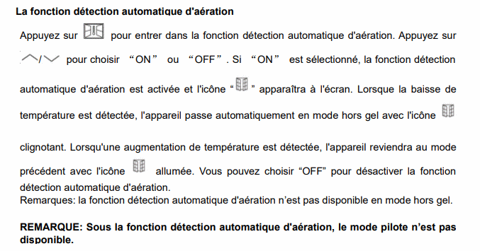 Réglage du détecteur de fenêtre ouverte