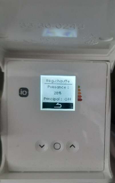 Afficheur du thermostat