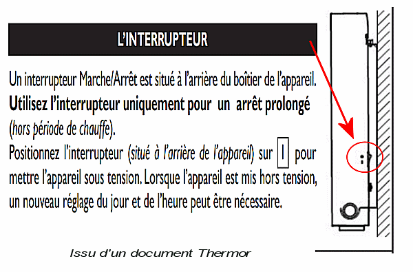 Interrupteur marche / arrêt