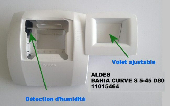 bouche vmc hygro Aldès bahia curve s 5-45