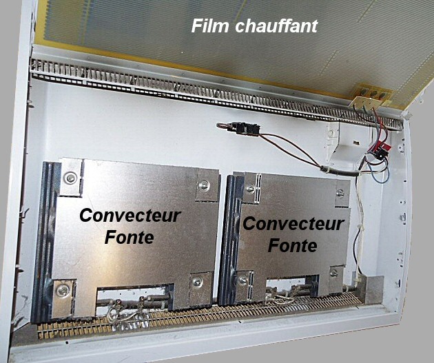 Convecteur fonte + film rayonnant