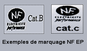 Marquage d'un radiateur certifi NF Electricit Performance